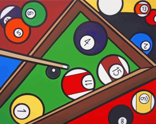 Pool Balls paint by number