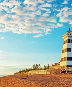 Prince Edward Island lighthouse paint by number