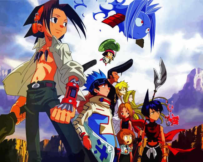 Shaman King Anime Characters Paint By Numbers - Numeral Paint Kit