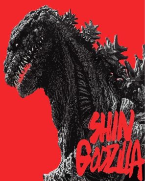 Shin Godzilla Film Poster Paint By Numbers - Numeral Paint Kit