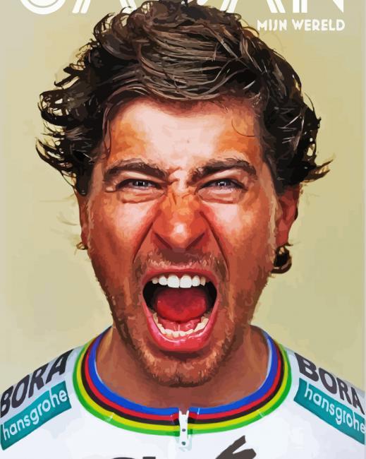 Slovak Bicycler Sagan Peter - Paint By Numbers - Numeral Paint