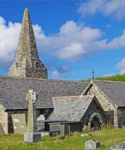 St Enodoc Church Port Isaac paint by numbers