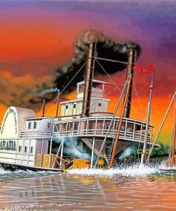 Steamboats Art paint by numbers