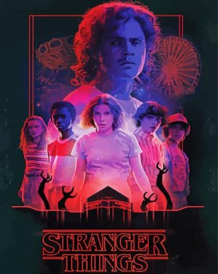 Stranger Things Illustration Paint By Numbers - Numeral Paint Kit