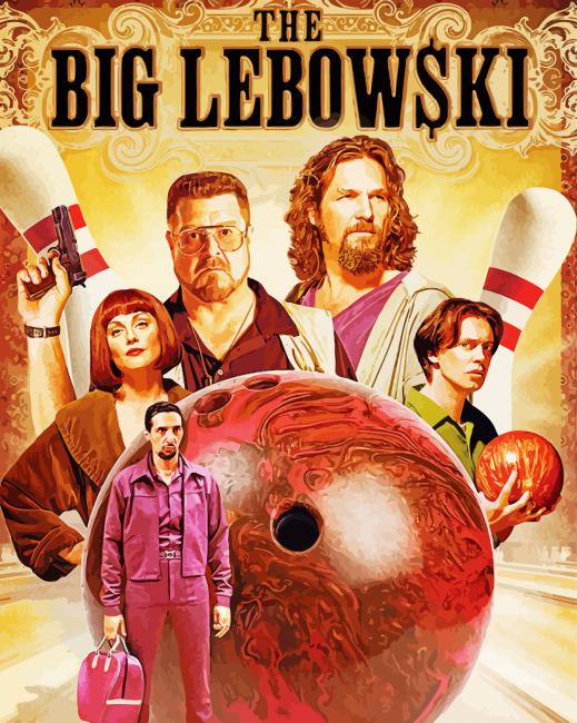 The Big Lebowski Movie Poster Paint By Numbers - Numeral Paint Kit