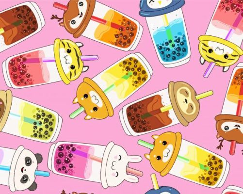 The Bubble Tea paint by numbers