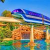The Disneyland Monorail paint by numbers