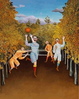 The Football Players Henri Rousseau paint by numbers