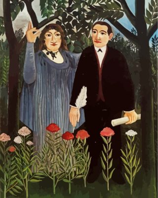 The Muse Inspiring The Poet By Henri Rousseau paint by numbers