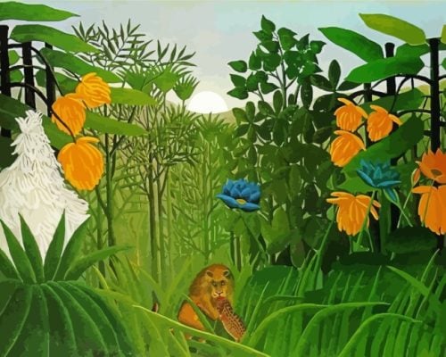 The Repast Of the Lion By Henri Rousseau paint by numbers