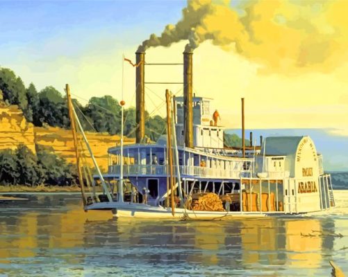 The-Steamboat paint by numbers