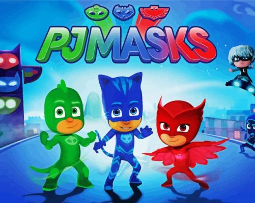 The Superheroes Pj Masks Paint By Numbers - Numeral Paint Kit