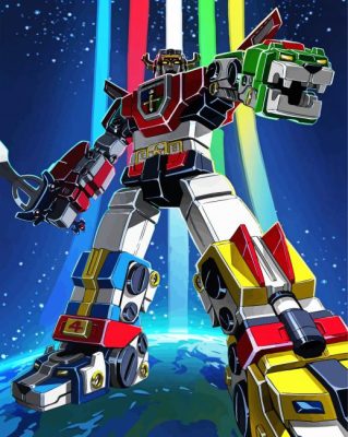 The Voltron Robot Paint by numbers