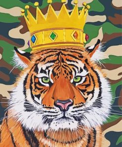 Tiger King With Crown paint by numbers