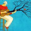 Tree Guitar Player paint by numbers