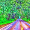 Tree tunnel art paint by numbers