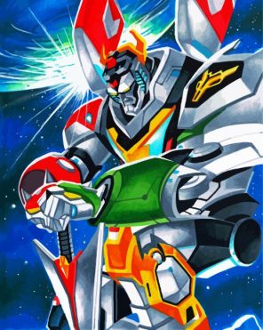 Voltron Robot Art Paint by numbers