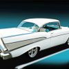 White 59 Chevy Car paint by numbers