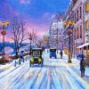 Winter Xmas In Paris paint by numbers