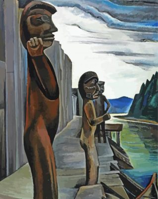 Zunoqua of The Cat Village by Emily carr paint by numbers