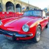 Red 1970 Triumph Spitfire Mk3 paint by numbers