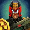Aesthetic Judge Dredd paint by numbers