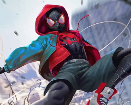 Aesthetic Miles Morales Spider Man Paint By Numbers - Numeral Paint Kit