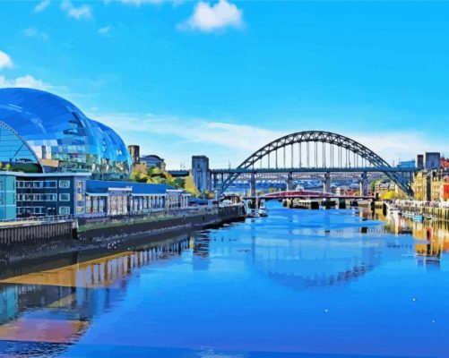 Aesthetic Newcastle Upon Tyne paint by numbers