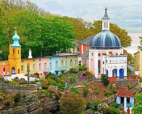 Portmeirion Wales paint by numbers