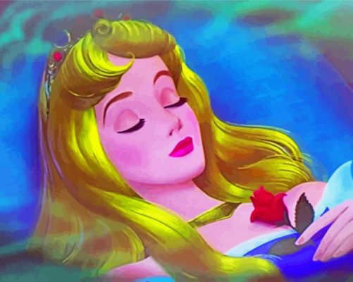 Aesthetic Sleeping Beauty paint by numbers 