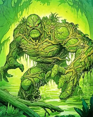 Aesthetic Swamp Thing Paint by numbers