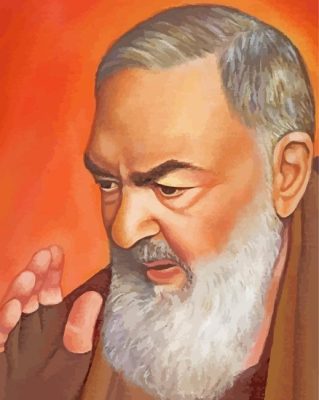 Aesthetic Saint Padre Pio paint by numbers