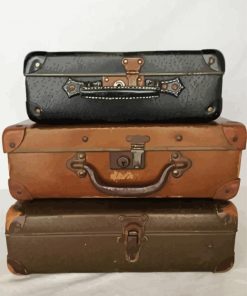 Aesthetic Vintage Old Travel Cases paint by numbers