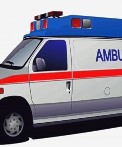 Ambulance Illustration Paint by numbers