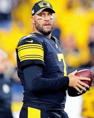 american football player Ben roethlisberger paint by numbers