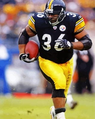 american football player Jerome Bettis paint by numbers