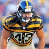 american football player Troy Polamalu paint by number
