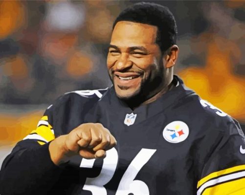 american footballer Jerome Bettis paint by number