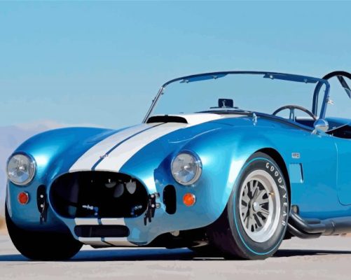 Blue Shelby Cobra Car paint by numbers