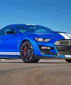 Blue Shelby Mustang Paint by numbers