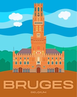 Bruges Belgium Poster paint by numbers