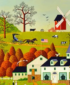 Charles Wysocki Windmill paint by number