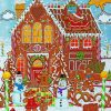 christmas Gingerbread house paint by numbers