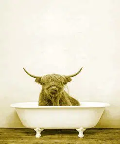 Cute Highland Cow paint by numbers