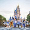 disney characters in Magic Kingdom Park paint by numbers