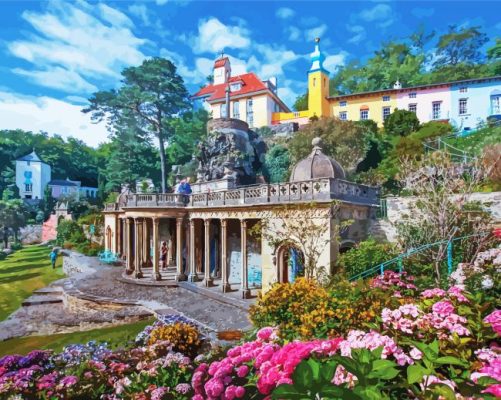 Gardens Of North Wales paint by numbers Portmeirion 