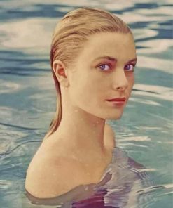 Grace Kelly In The Pool paint by numbers