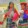 Indigenous Peruvians With Llama paint by numbers
