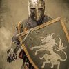 Knight With Sword And Shield Paint by numbers