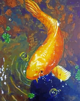 koi golden fish paint by numbers